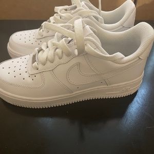 All white Nike Air Force